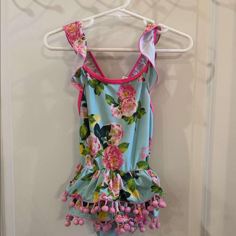Betsey Johnson pom pom One piece Size 4